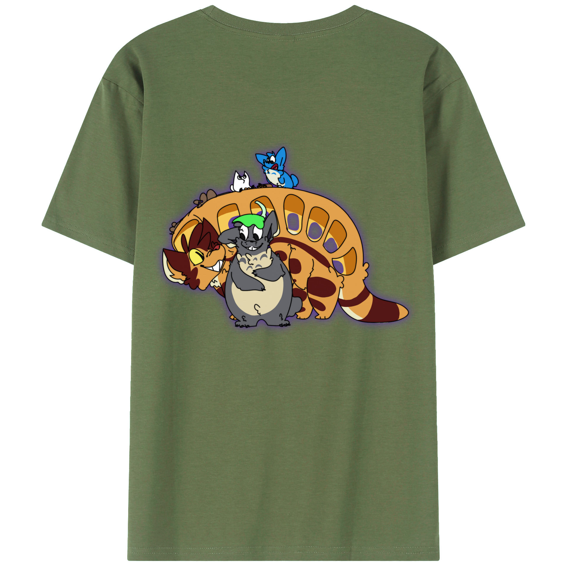 （画像用） となりのトトロ 草壁メイ 草壁サツキ My Neighbor Totoro Satsuki Kusakabe Mei Kusakabe 綿100％ メンズ半袖Tシャツ（バックプリント） 通気性